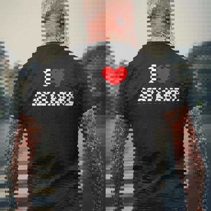 I Love Ayane 私は愛する Ayane メンズTシャツ バックプリント 高齢者への贈り物