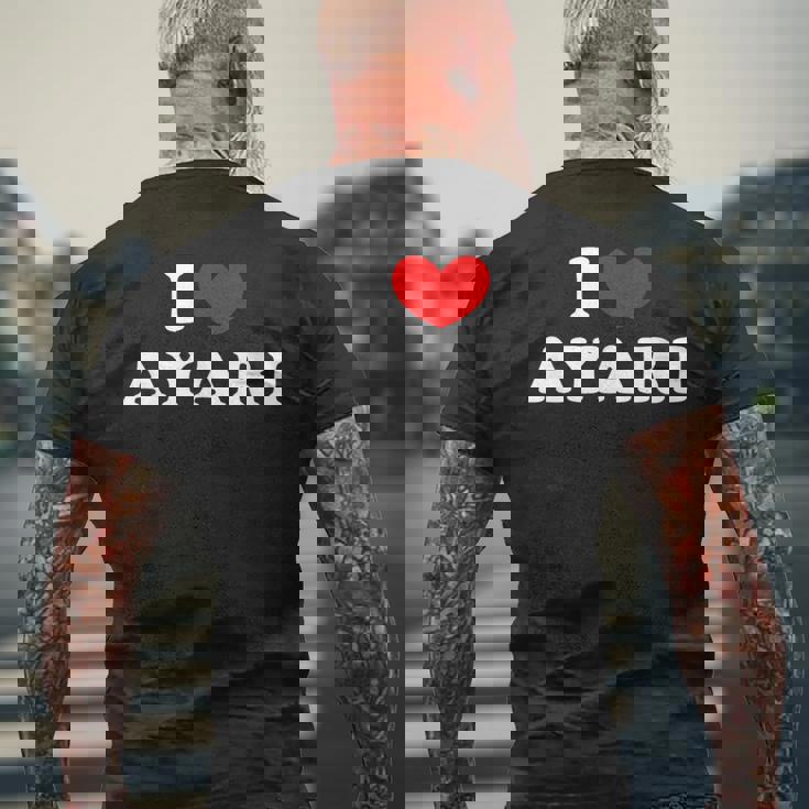 I Love Ayari 私は愛する Ayari メンズTシャツ バックプリント 高齢者への贈り物