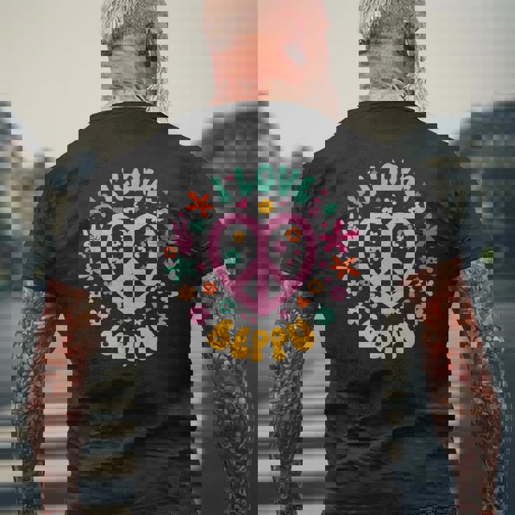 I Love Beppu 別府大好き メンズTシャツ バックプリント 高齢者への贈り物