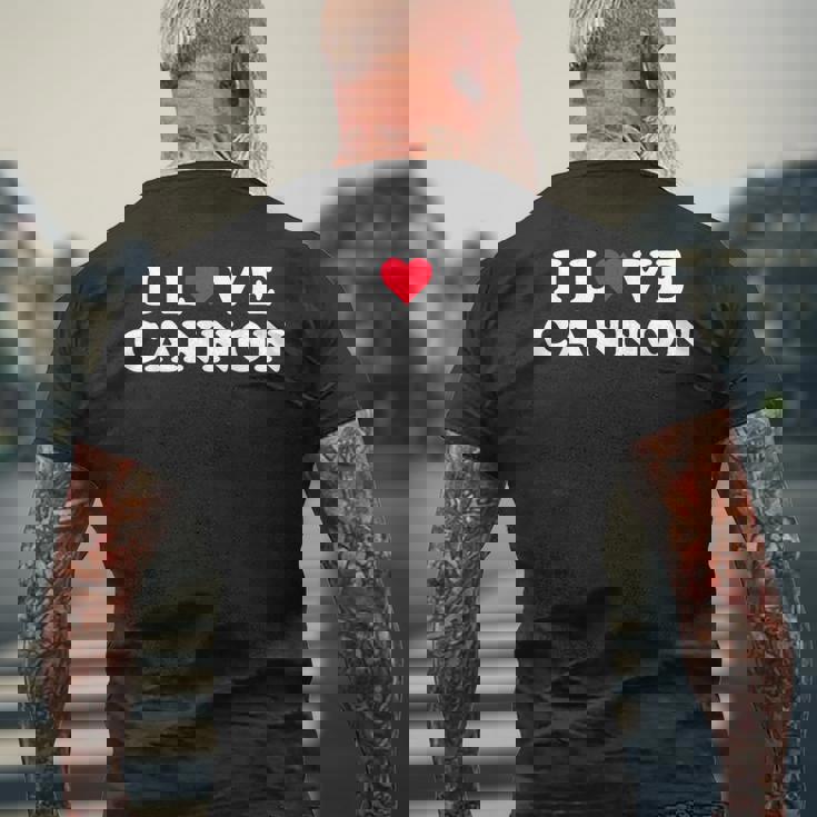 I Love Cannon マッチング ガールフレンド&ボーイフレンド キャノン名 メンズTシャツ バックプリント 高齢者への贈り物