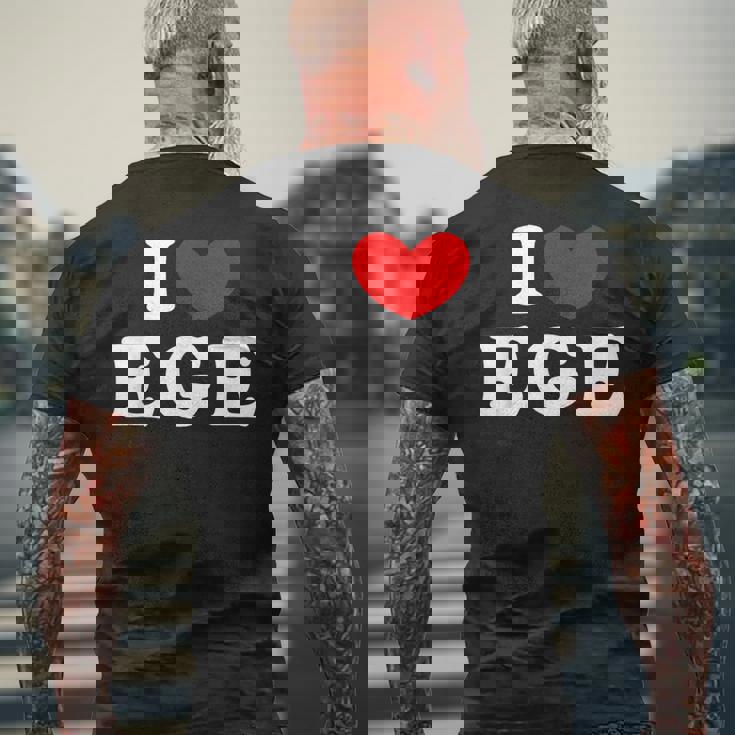 I Love Ege 私は愛する Ege メンズTシャツ バックプリント 高齢者への贈り物