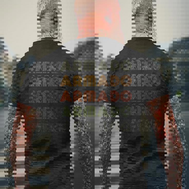 Love Heart Armado グランジ ビンテージスタイル ブラック アルマド メンズTシャツ バックプリント 高齢者への贈り物