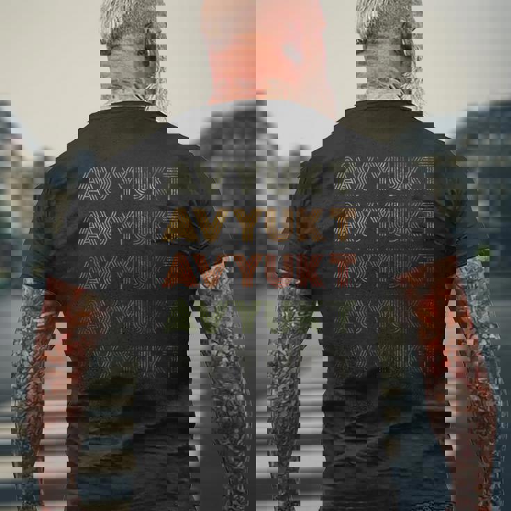 Love Heart Avyukt グランジ ビンテージスタイル ブラック アヴィュクト メンズTシャツ バックプリント 高齢者への贈り物