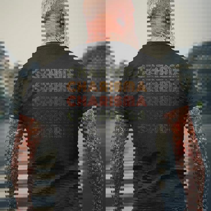 Love Heart Charisma グランジ ビンテージスタイル ブラック カリスマ メンズTシャツ バックプリント 高齢者への贈り物