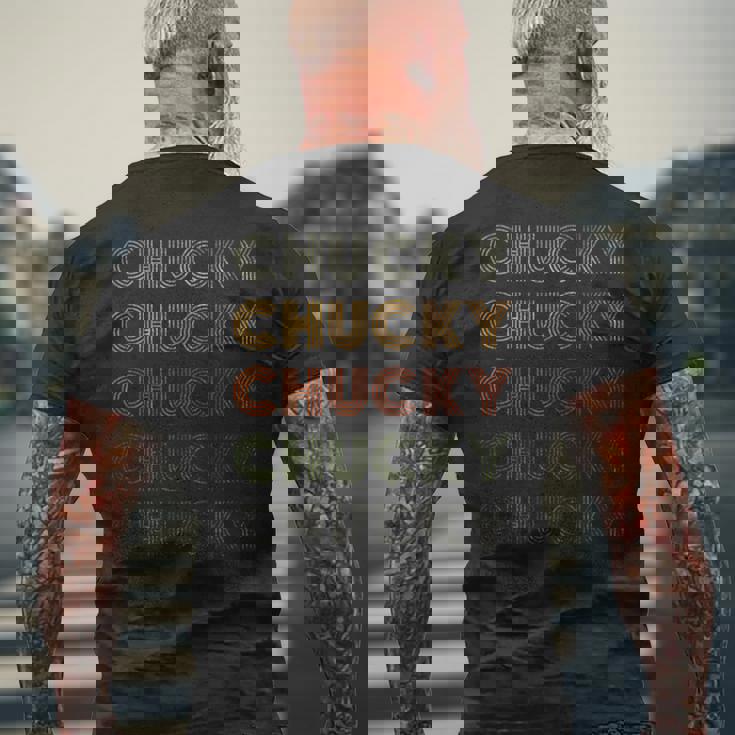 Love Heart Chucky グランジ ビンテージスタイル ブラック チャッキー メンズTシャツ バックプリント 高齢者への贈り物