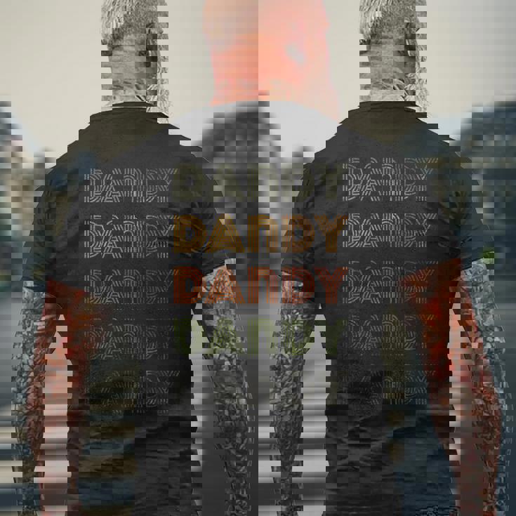 Love Heart Dandy グランジ ビンテージスタイル ブラック ダンディ メンズTシャツ バックプリント 高齢者への贈り物