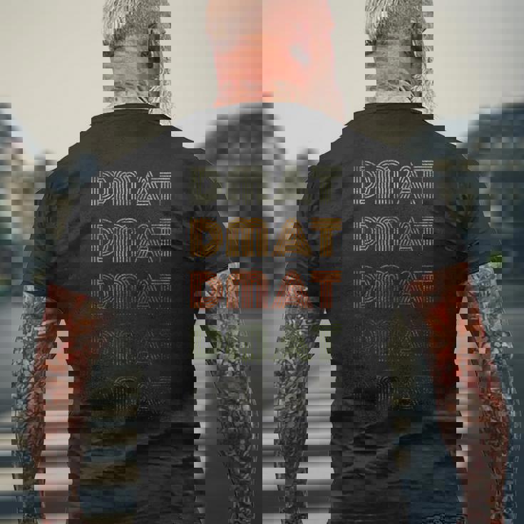 Love Heart Dmat グランジ ビンテージスタイル ブラック Dmat メンズTシャツ バックプリント 高齢者への贈り物