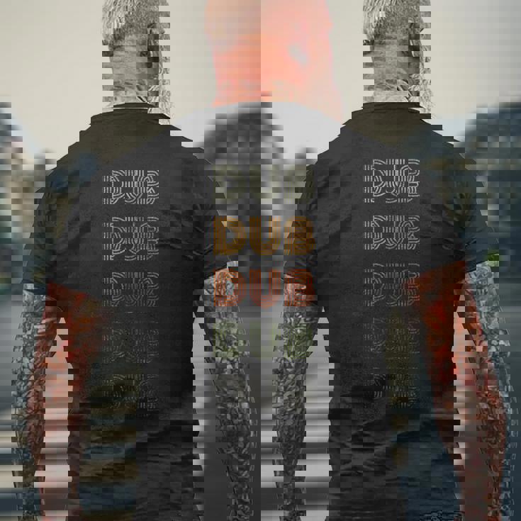 Love Heart Dub グランジ ビンテージスタイル ブラック ダブ メンズTシャツ バックプリント 高齢者への贈り物