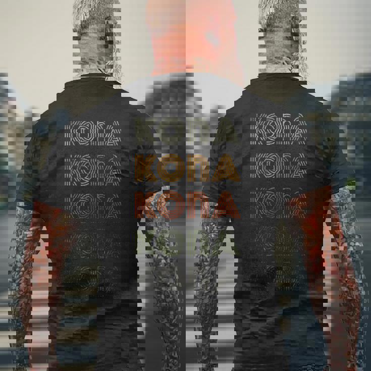 Love Heart Kona グランジ ビンテージスタイル ブラック コナ メンズTシャツ バックプリント 高齢者への贈り物