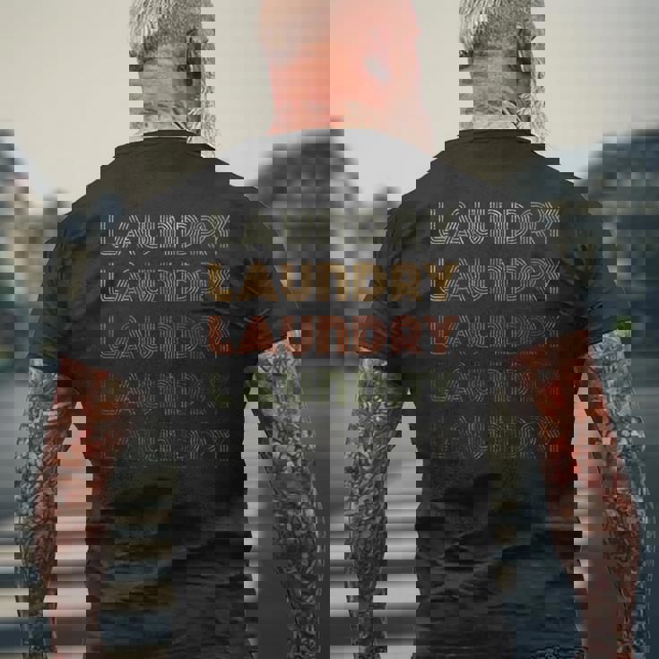 Love Heart Laundry Grunge ビンテージスタイル ブラック ランドリー メンズTシャツ バックプリント 高齢者への贈り物