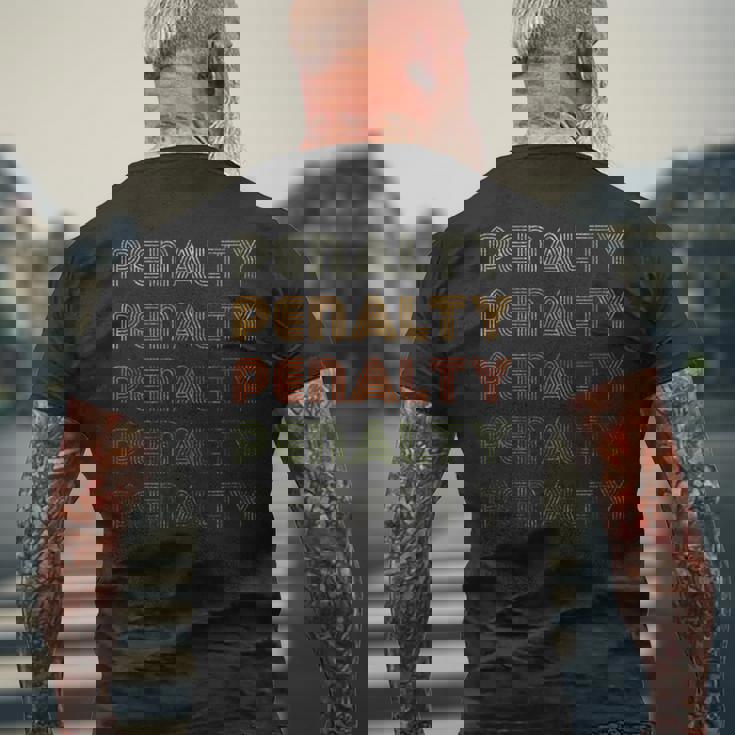 Love Heart Penalty グランジ ビンテージスタイル ブラック ペナルティ メンズTシャツ バックプリント 高齢者への贈り物