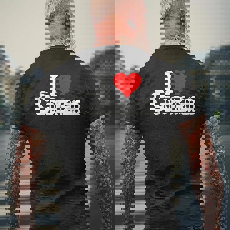 I Love Heart コナン ネームtシャツ メンズTシャツ バックプリント 高齢者への贈り物