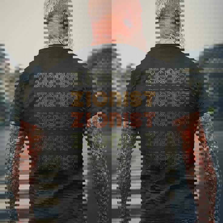 Love Heart シオニスト グランジ ビンテージスタイル ブラック シオニスト メンズTシャツ バックプリント 高齢者への贈り物