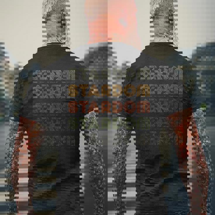 Love Hearttardom グランジ ビンテージスタイル ブラック スターダム メンズTシャツ バックプリント 高齢者への贈り物