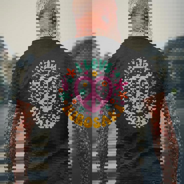 I Love Hirosaki アイ・ラブ・ヒロサキ メンズTシャツ バックプリント 高齢者への贈り物