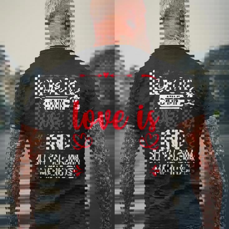 Love Is Patient But Y'all Make Me Lose My Mind Faith メンズTシャツ バックプリント 高齢者への贈り物