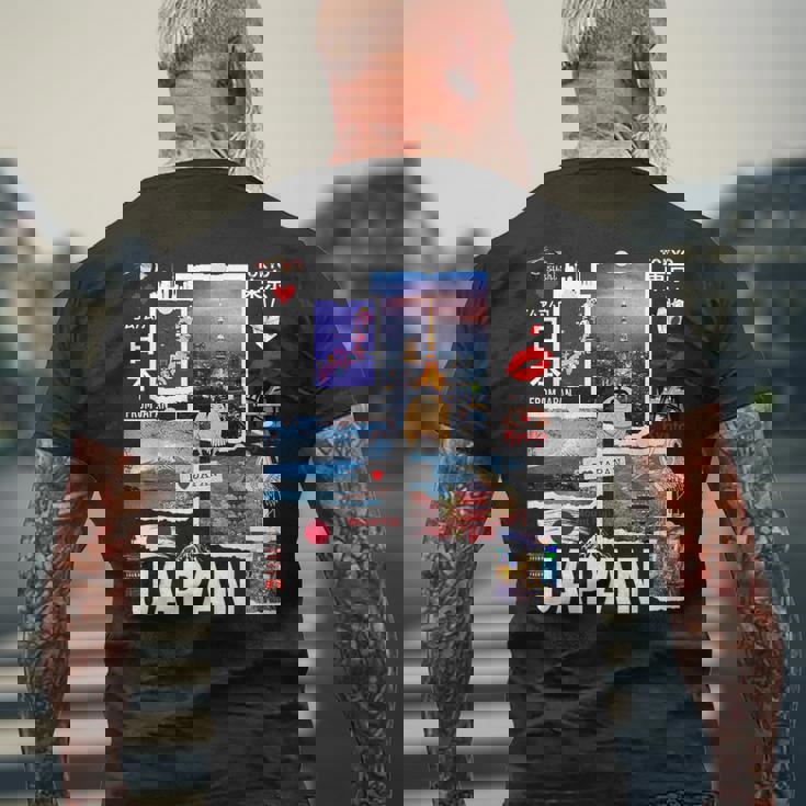 I Love Japan Culture Enjoy Cool Japan Landmarks Photos メンズTシャツ バックプリント 高齢者への贈り物