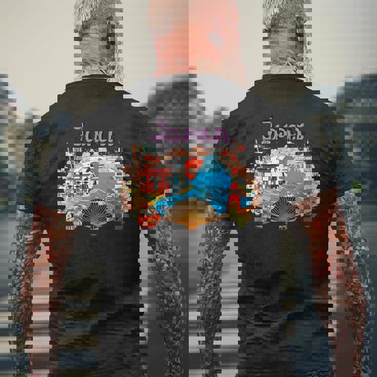 I Love Japan Nature & Culture Tokyo Japan Graphic メンズTシャツ バックプリント 高齢者への贈り物