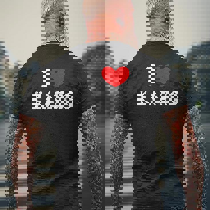 I Love Kaho 私は愛する Kaho メンズTシャツ バックプリント 高齢者への贈り物