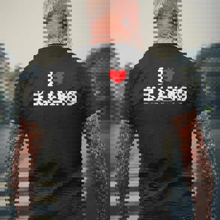 I Love Kano メンズTシャツ バックプリント 高齢者への贈り物