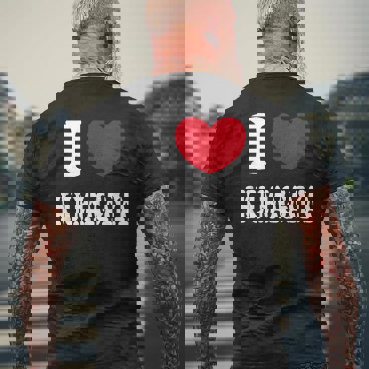 I Love Kumagaya 熊谷大好き メンズTシャツ バックプリント 高齢者への贈り物