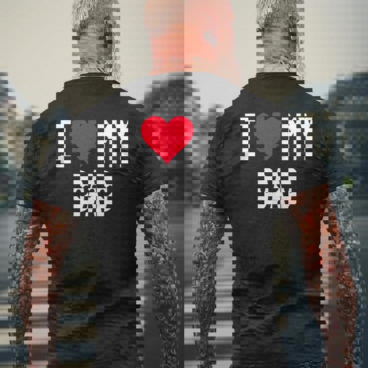 I Love My Dad シャツ I Heart Dad Love Dad メンズTシャツ バックプリント 高齢者への贈り物