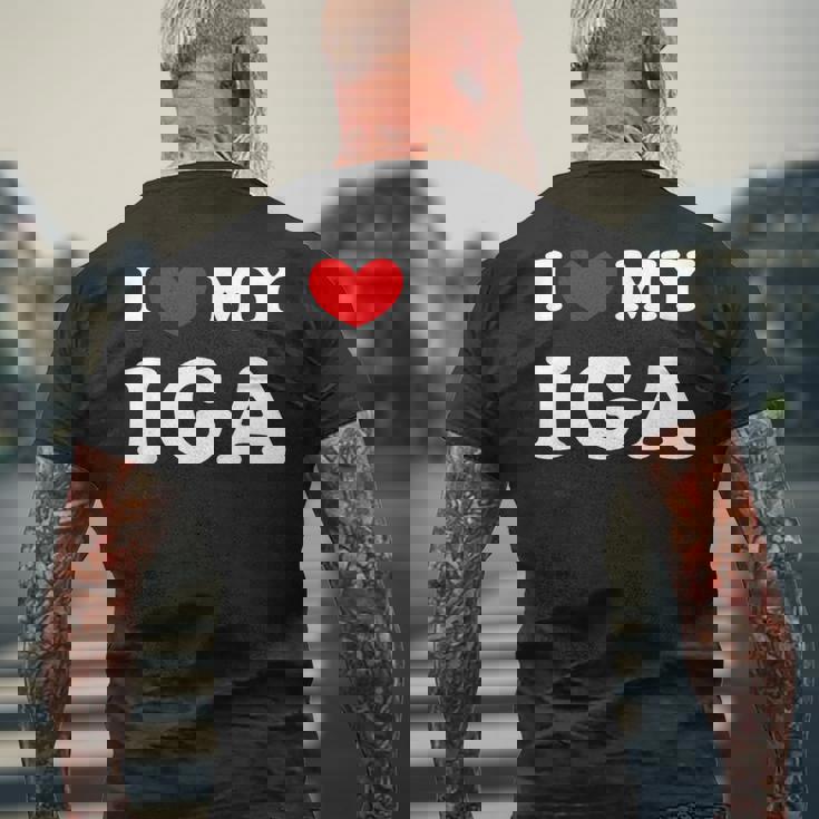 I Love My Iga 伊賀大好き メンズTシャツ バックプリント 高齢者への贈り物