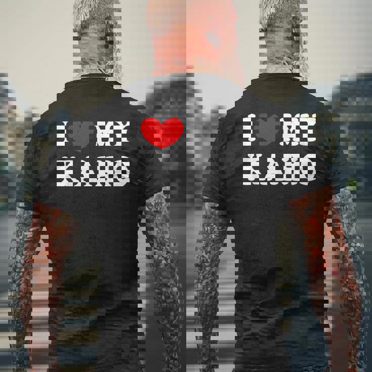 I Love My Kaho カホ大好き メンズTシャツ バックプリント 高齢者への贈り物