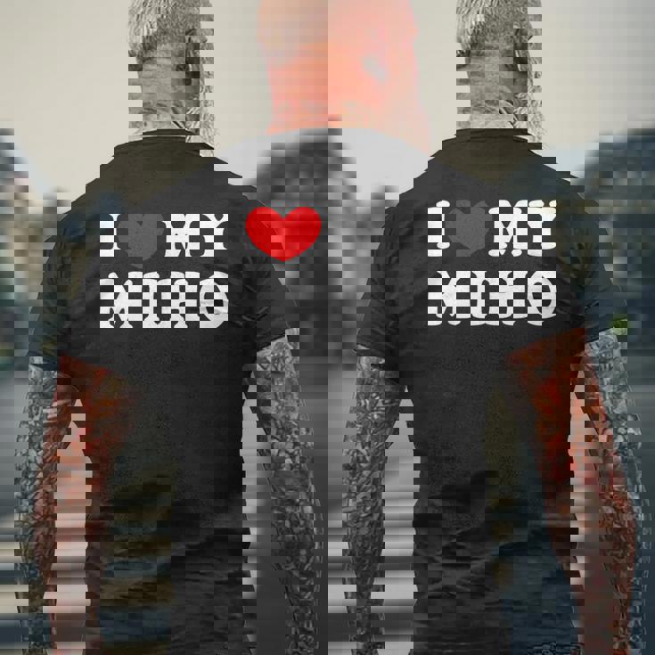 I Love My Miho みほが大好き メンズTシャツ バックプリント 高齢者への贈り物