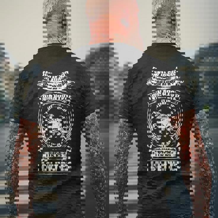 Love My Pug Dog メンズTシャツ バックプリント 高齢者への贈り物