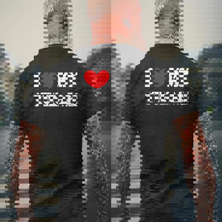 I Love My Yukari ゆかりちゃん大好き メンズTシャツ バックプリント 高齢者への贈り物