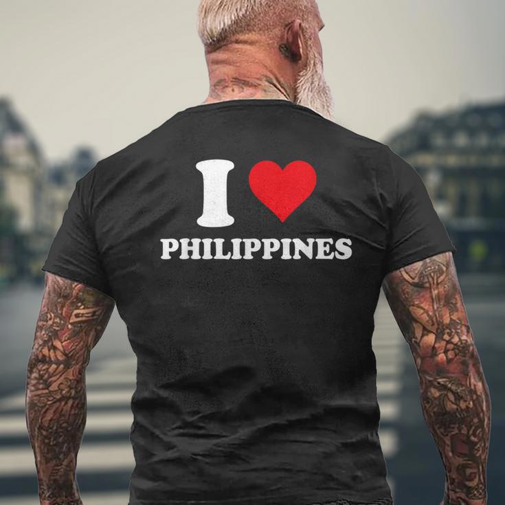 I Love Philippines Coeur Cadeau Philippin Philippine T-shirt imprimé au dos Cadeaux pour les vieillards
