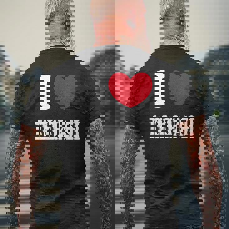 I Love Toyohashi アイラブ豊橋 メンズTシャツ バックプリント 高齢者への贈り物