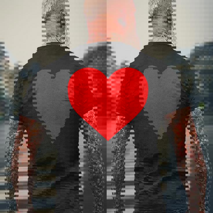 I Love You レッドハート バレンタインデー 絵文字 メンズTシャツ バックプリント 高齢者への贈り物