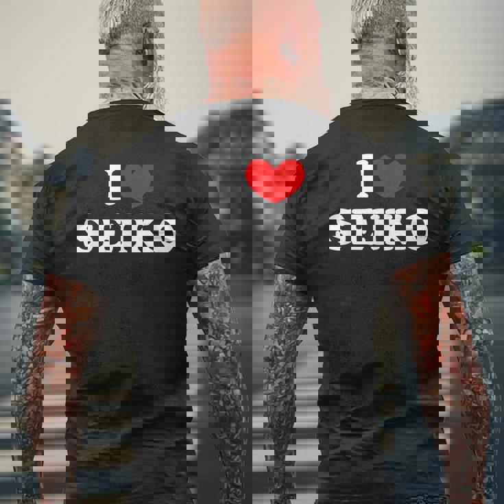 I Loveeiko 私は愛するeiko メンズTシャツ バックプリント 高齢者への贈り物