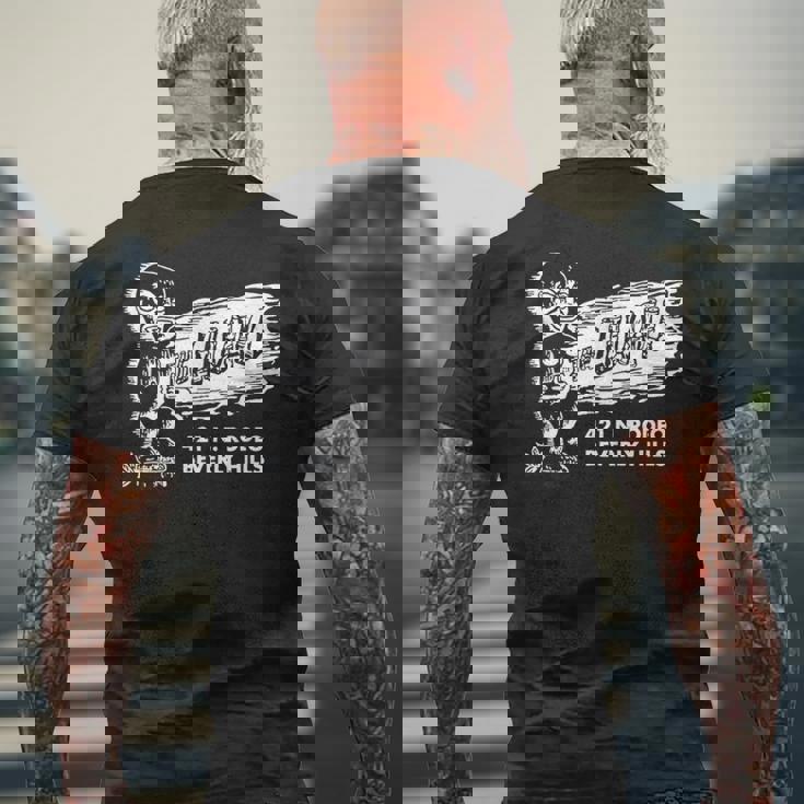 Luau Tiki Bar ビバリーヒルズ ロサンゼルス レトロ ヴィンテージ メンズTシャツ バックプリント 高齢者への贈り物