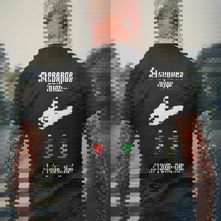 M'appelle チェーンソー ランバージャック&林業チェーンソー メンズTシャツ バックプリント 高齢者への贈り物