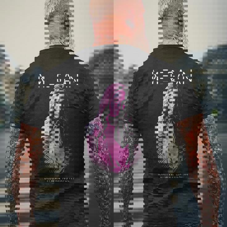 M3gan ハングアウトしたいですか メンズTシャツ バックプリント 高齢者への贈り物