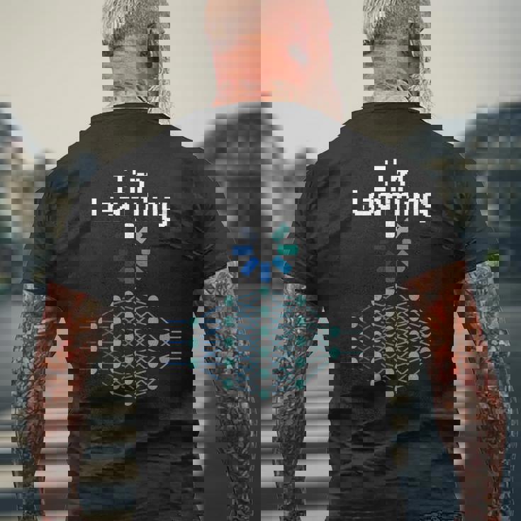 Machine Deep Learning ニューラルネットワークデータサイエンスtシャツ メンズTシャツ バックプリント 高齢者への贈り物