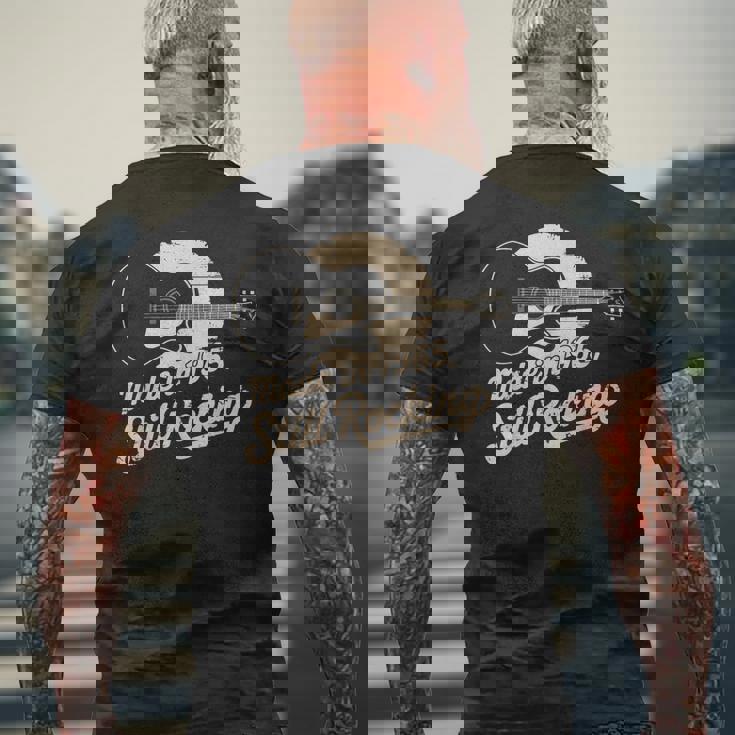 Made In 1965Till Rocking ビンテージ ギター音楽 メンズTシャツ バックプリント 高齢者への贈り物