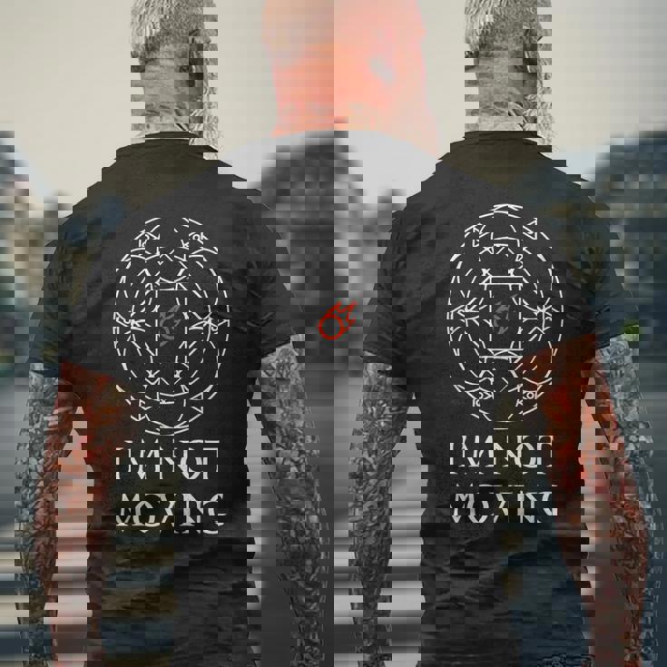 Mage I'm Not Moving Ley Linesファニーミーム メンズTシャツ バックプリント 高齢者への贈り物