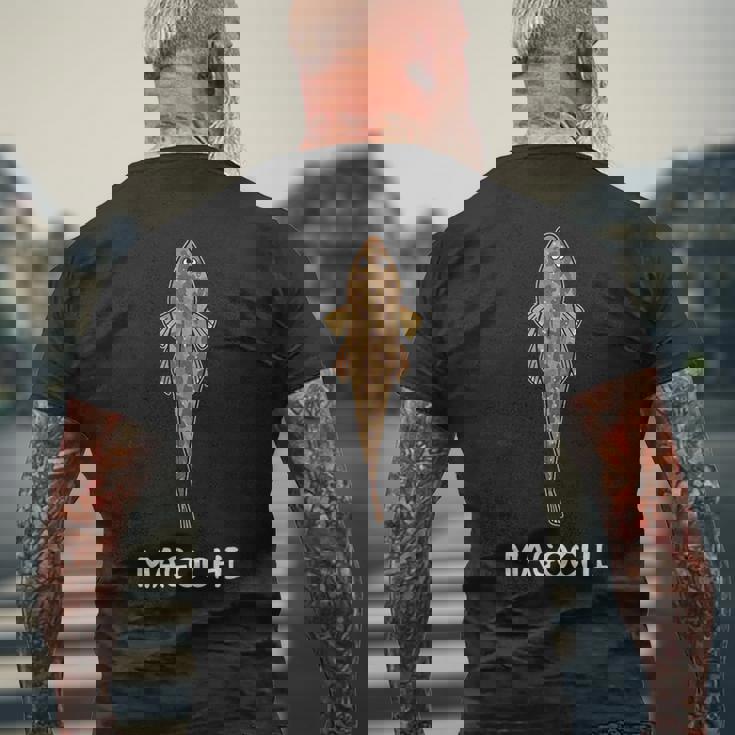 Magochi マゴチ 白身魚 魚好き 願掛け 釣り好き 海釣り 趣味 おもしろ 寿司ネタ 趣味釣り 船釣り 釣り メンズTシャツ バックプリント 高齢者への贈り物