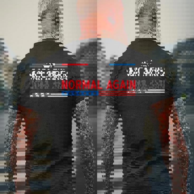 Make America Normal Again 2024 プレジデンシャル メンズTシャツ バックプリント 高齢者への贈り物