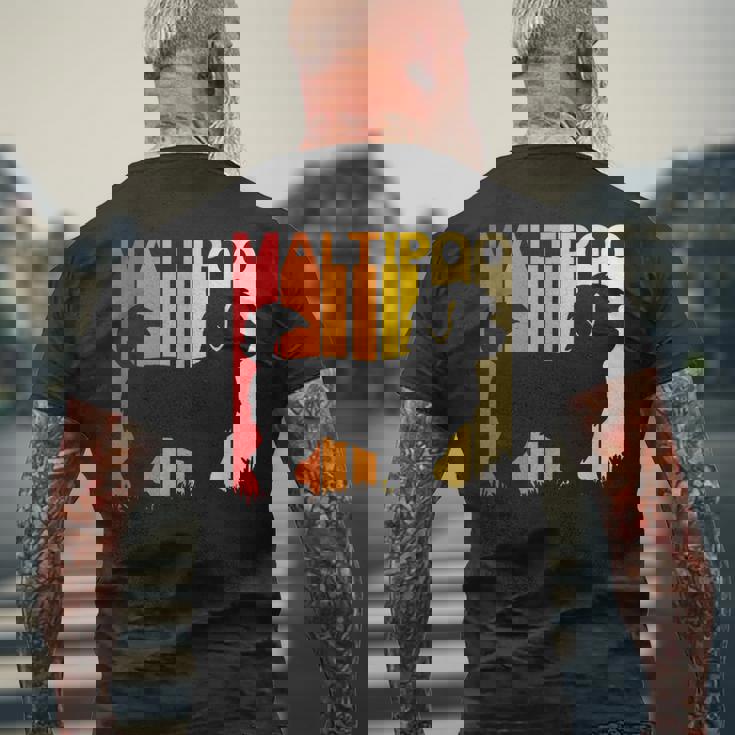 Maltipoo マルプー メンズTシャツ バックプリント 高齢者への贈り物