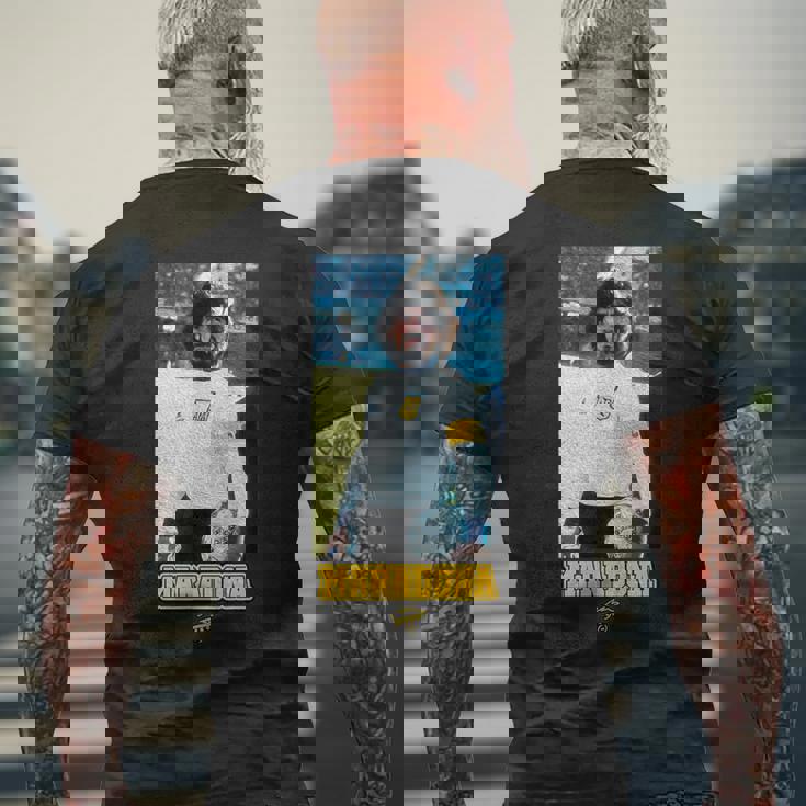 Maradona アルゼンチンヒゲ メンズTシャツ バックプリント 高齢者への贈り物