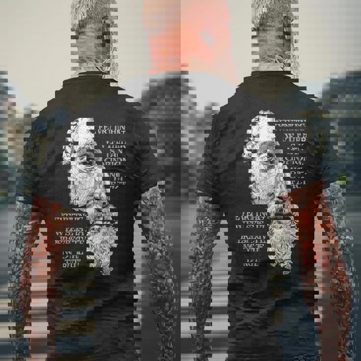 Marcus Aurelius ストイック哲学 ローマ哲学者の名言 メンズTシャツ バックプリント 高齢者への贈り物