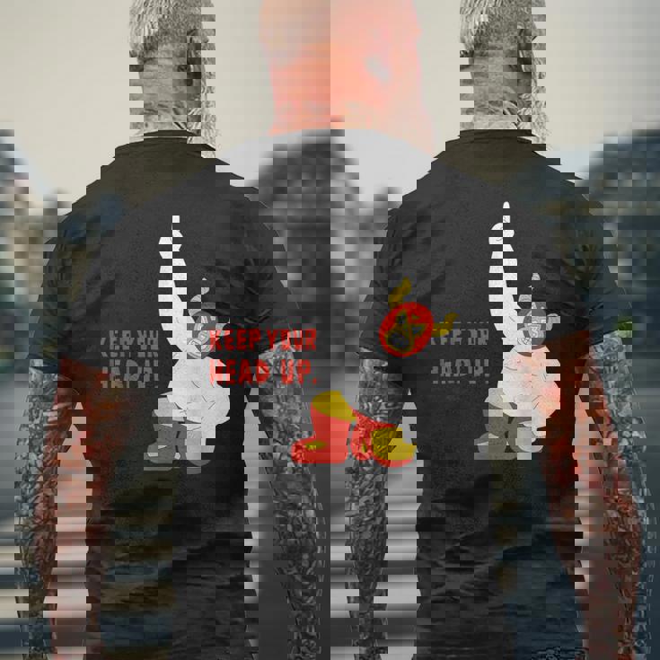 Maskman Istrongest マスクマン Keep Your Head Up レスリング メンズTシャツ バックプリント 高齢者への贈り物