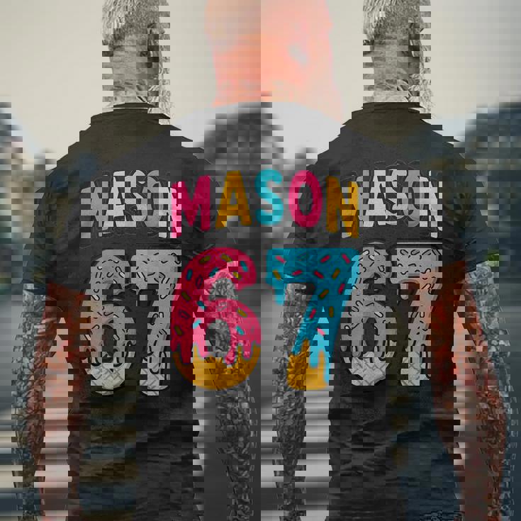 Mason 67 Ice Cream Meme Six Seven On Back Men's T-shirt Back Print Gifts for Old Men