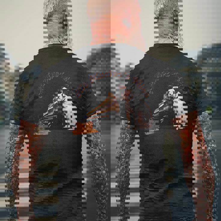 His Master'soice Rca ビクター ニッパー 犬 メンズTシャツ バックプリント 高齢者への贈り物