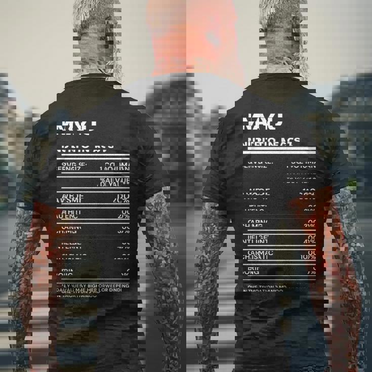 Mayu 栄養成分表示 メンズTシャツ バックプリント 高齢者への贈り物